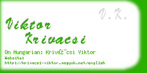 viktor krivacsi business card